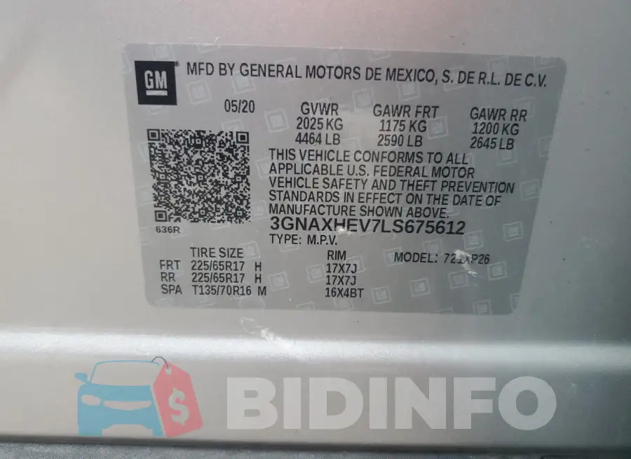 3GNAXHEV7LS675612 Photo# 13