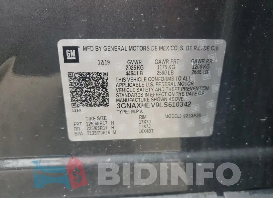 3GNAXHEV9LS610342 Photo# 12