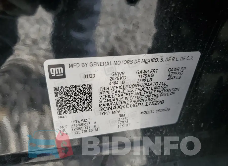 3GNAXKEG6PL175228 Photo# 12