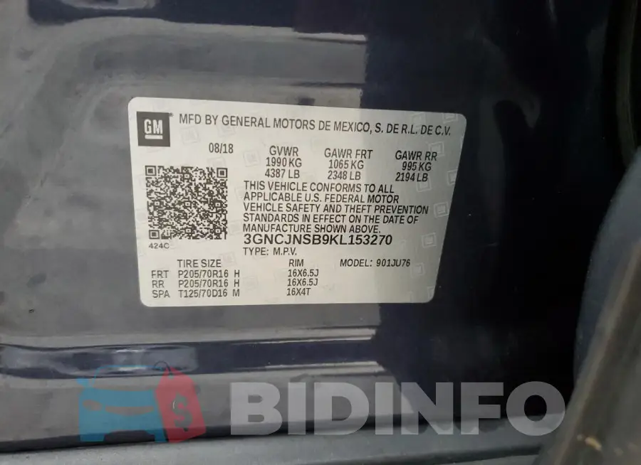 3GNCJNSB9KL153270 Photo# 13