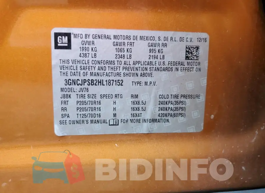3GNCJPSB2HL187152 Photo# 13