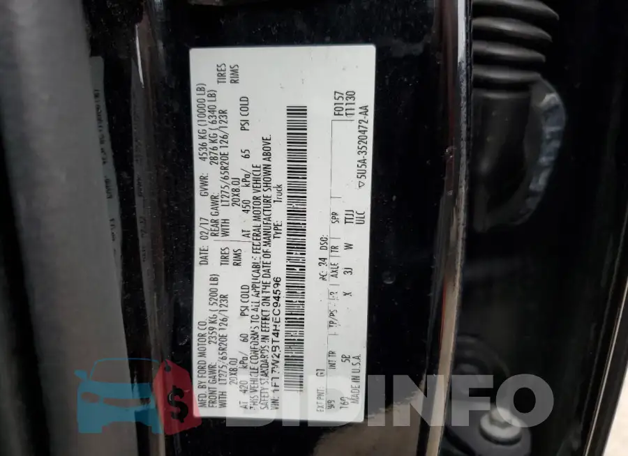 1FT7W2BT4HEC94596 Photo# 12