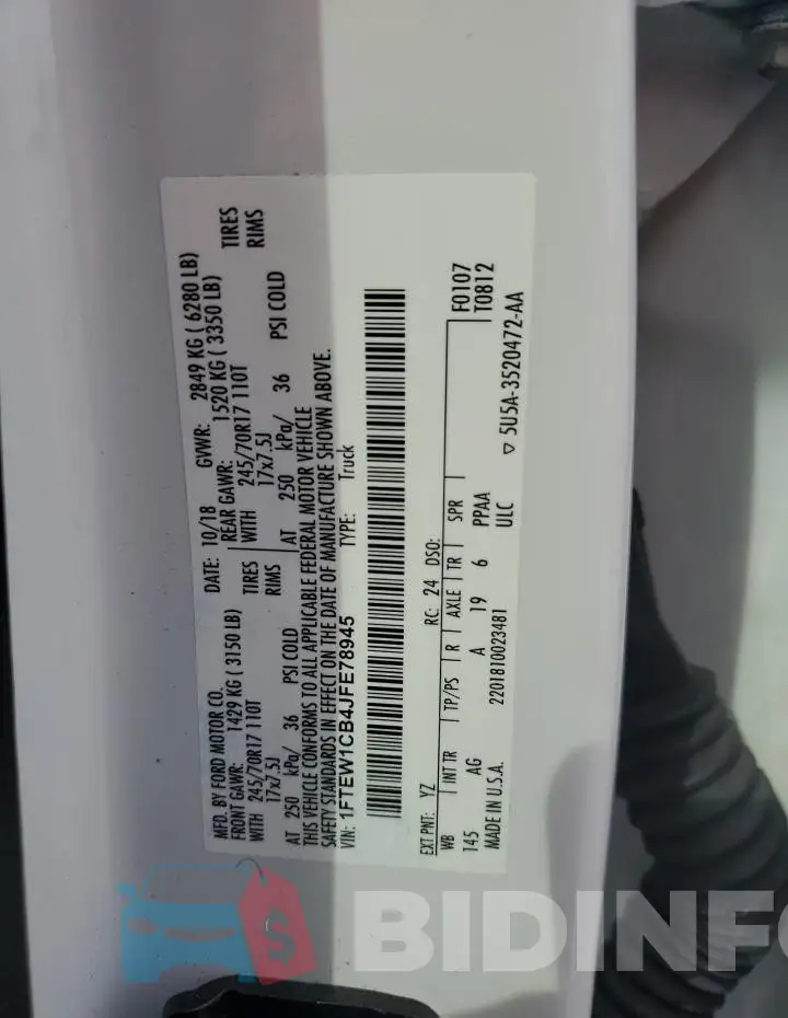 1FTEW1CB4JFE78945 Photo# 12