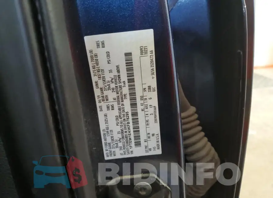 1FTEW1E43KFB78295 Photo# 13