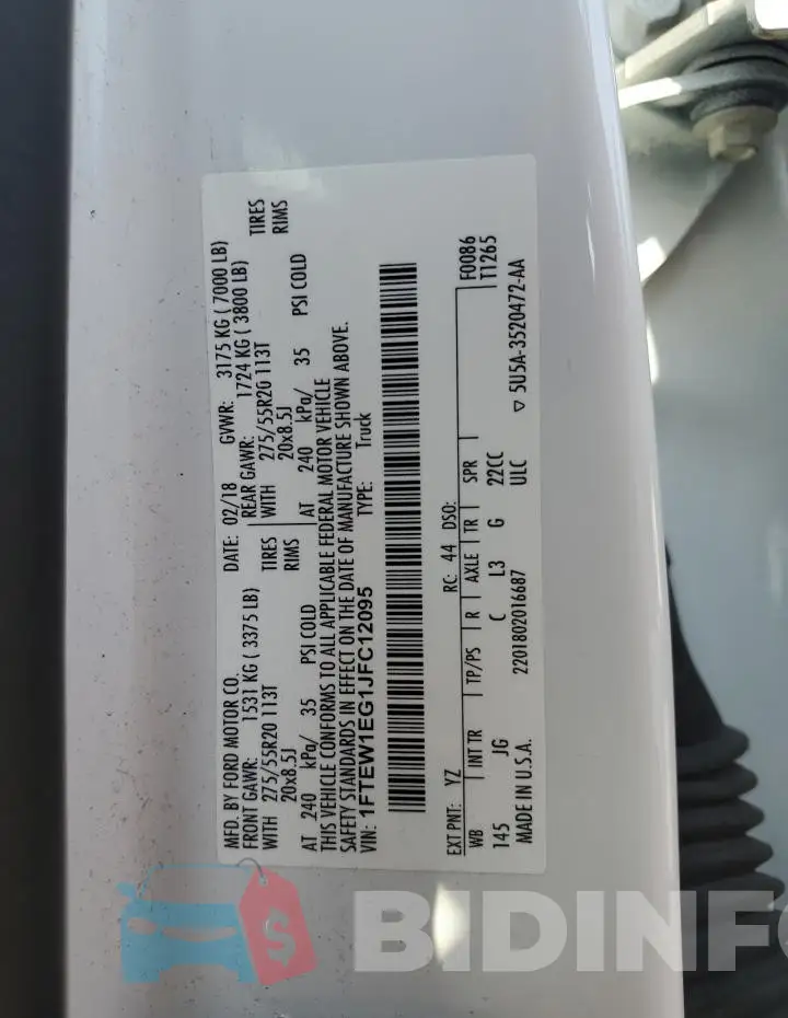 1FTEW1EG1JFC12095 Photo# 12