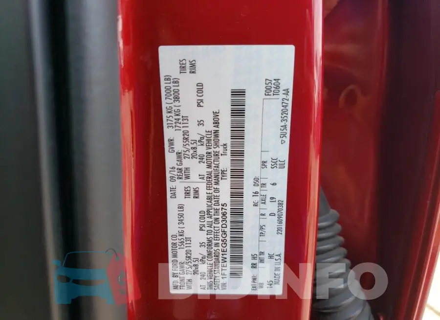 1FTEW1EG5GFD30675 Photo# 13