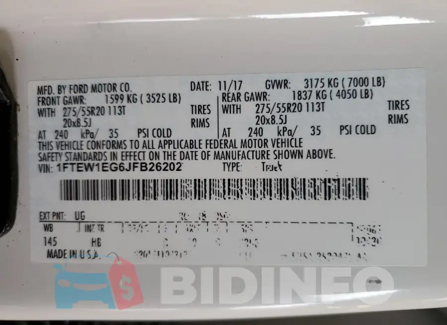 1FTEW1EG6JFB26202 Photo# 12