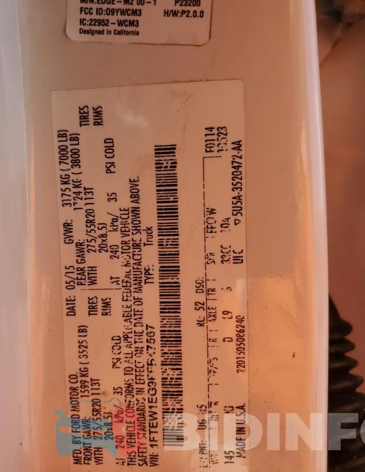 1FTEW1EG9FFB47567 Photo# 14