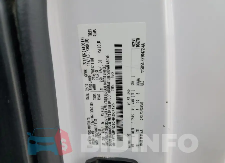 1FTMF1C80HKD07126 Photo# 13