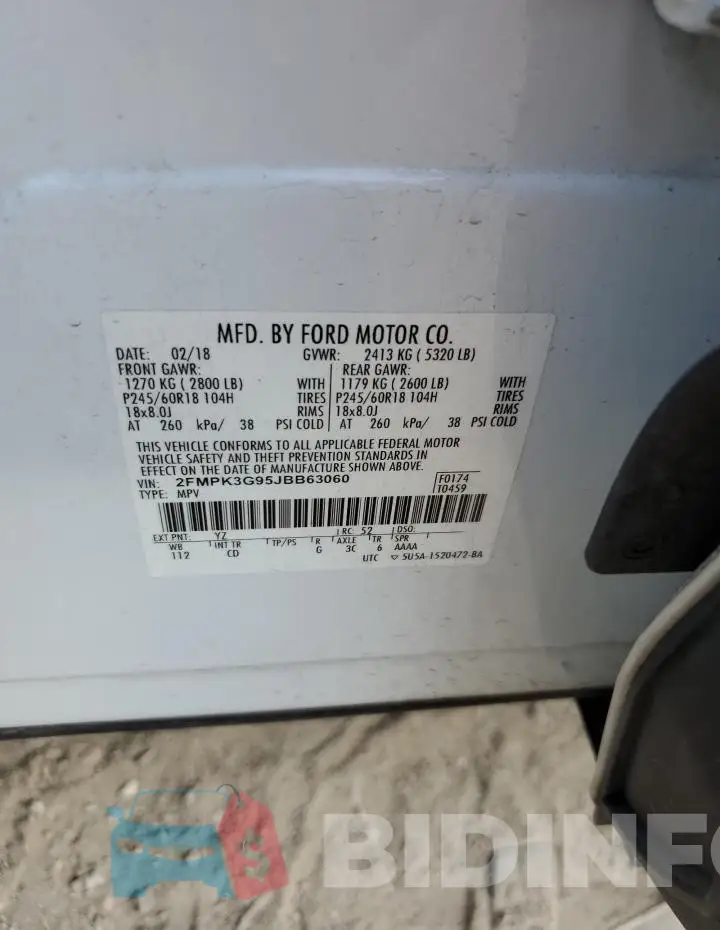 2FMPK3G95JBB63060 Photo# 14