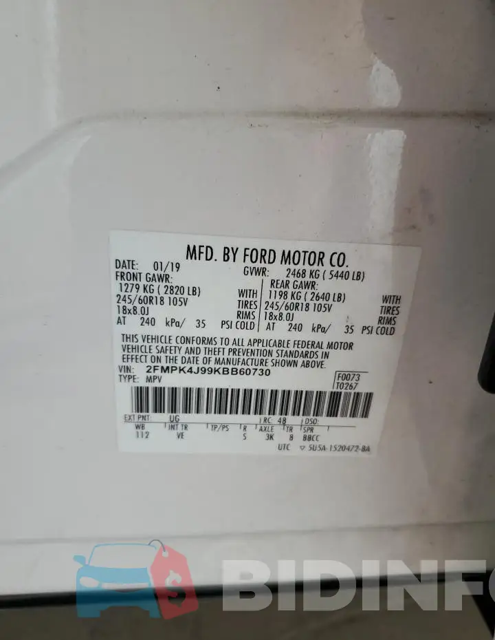 2FMPK4J99KBB60730 Photo# 13