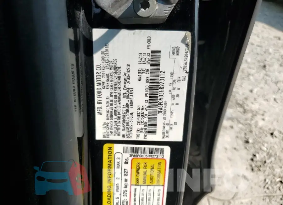 3FA6P0HD5HR273112 Photo# 13