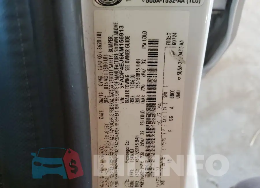 3FADP4EJ6KM156913 Photo# 12
