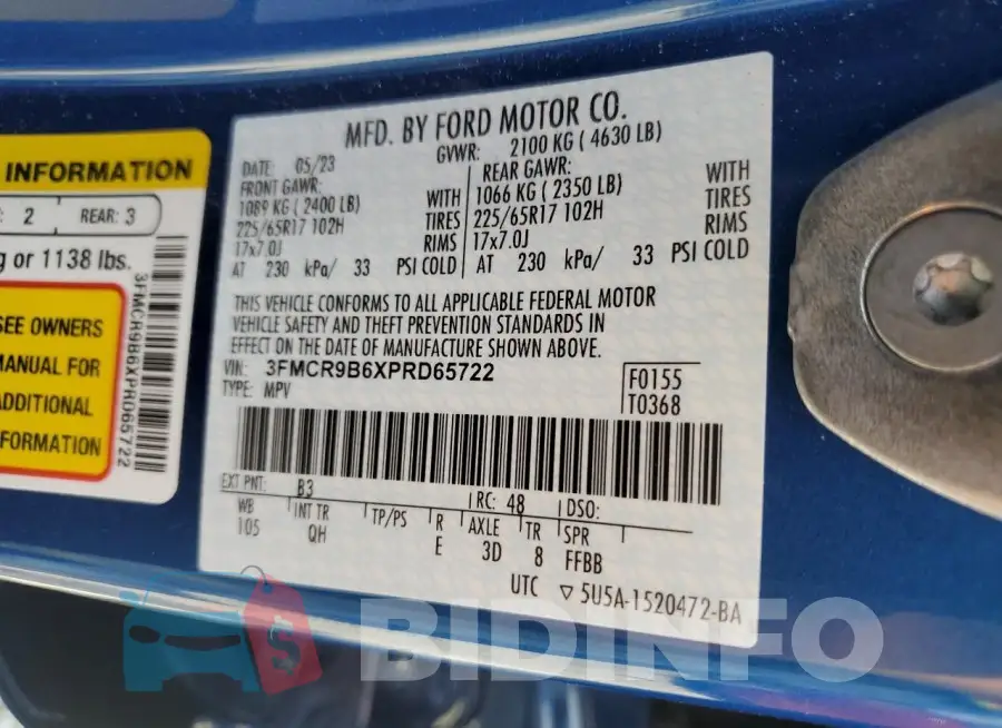 3FMCR9B6XPRD65722 Photo# 13