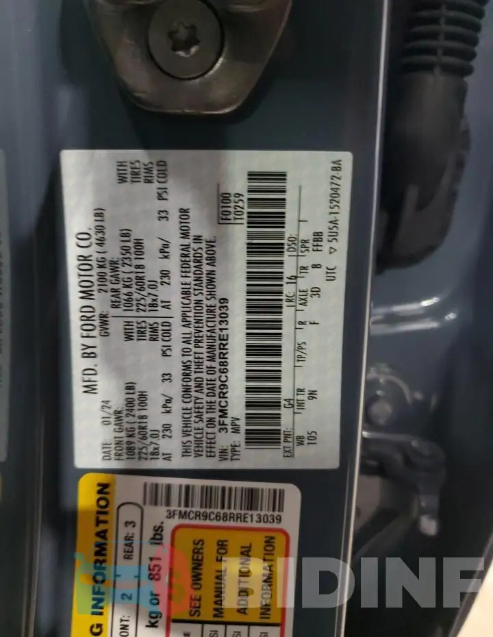 3FMCR9C68RRE13039 Photo# 12