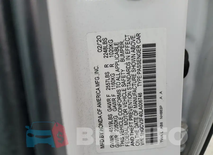 1HGCV3F40LA006746 Photo# 12