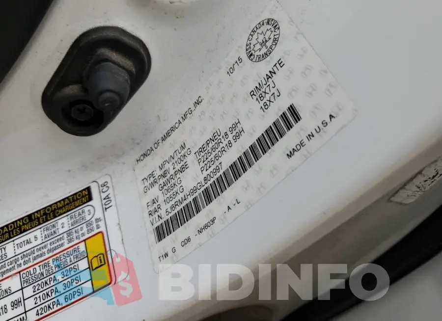 5J6RM4H99GL800997 Photo# 13