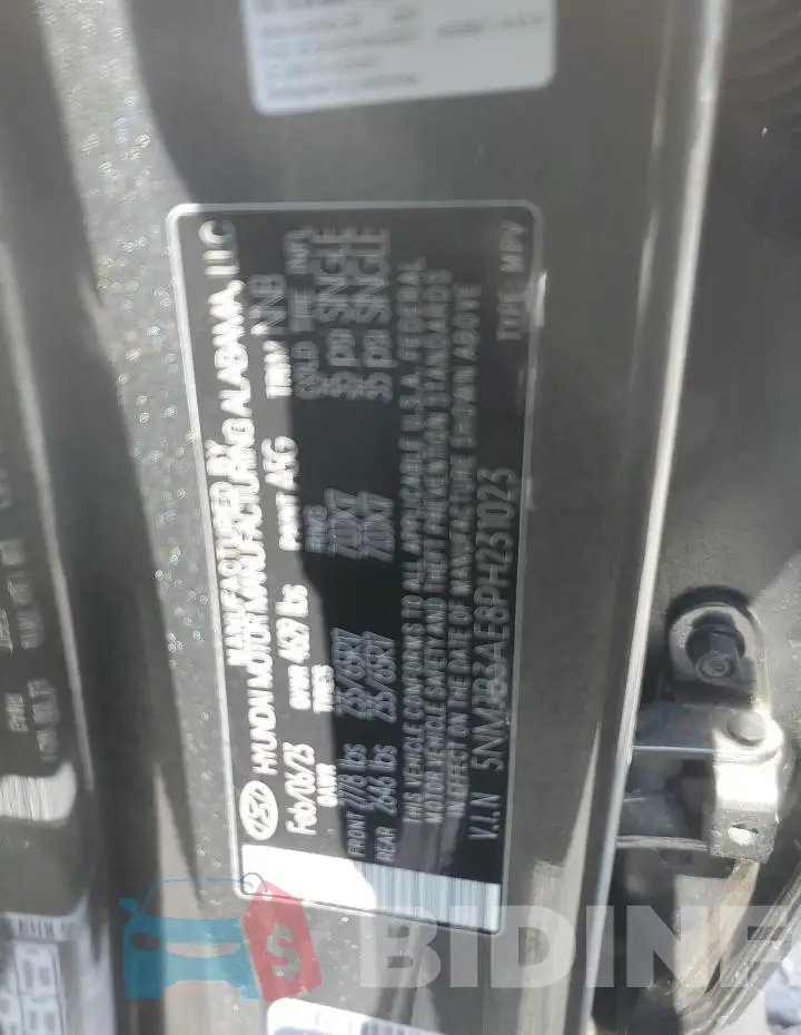 5NMJB3AE8PH231023 Photo# 14