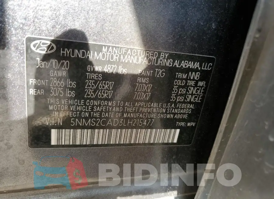 5NMS2CAD3LH215477 Photo# 13