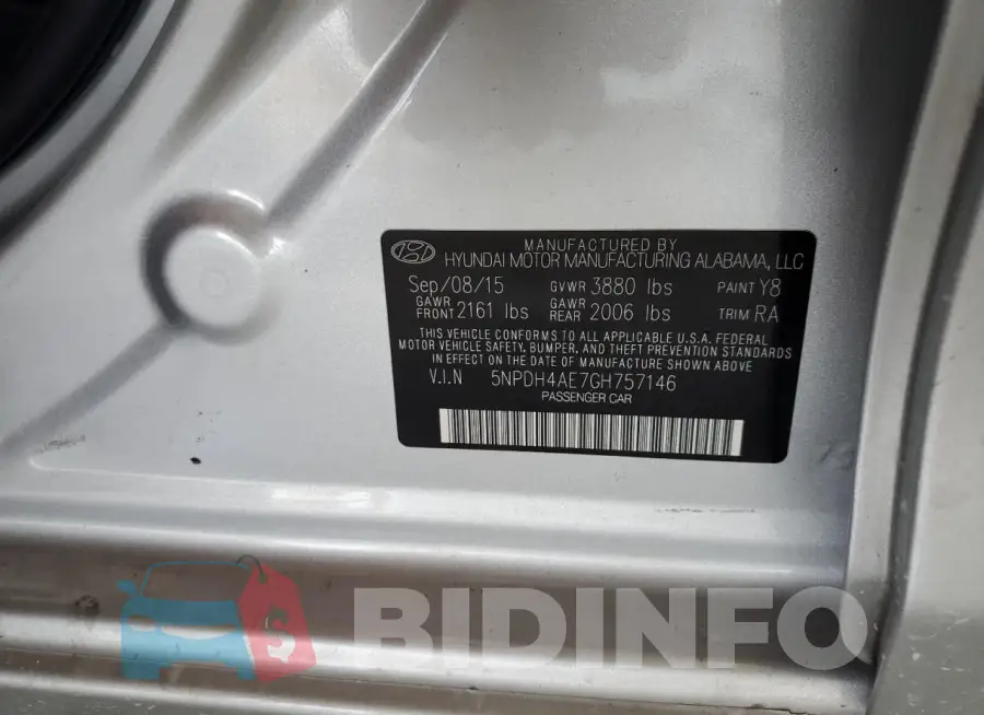 5NPDH4AE7GH757146 Photo# 12