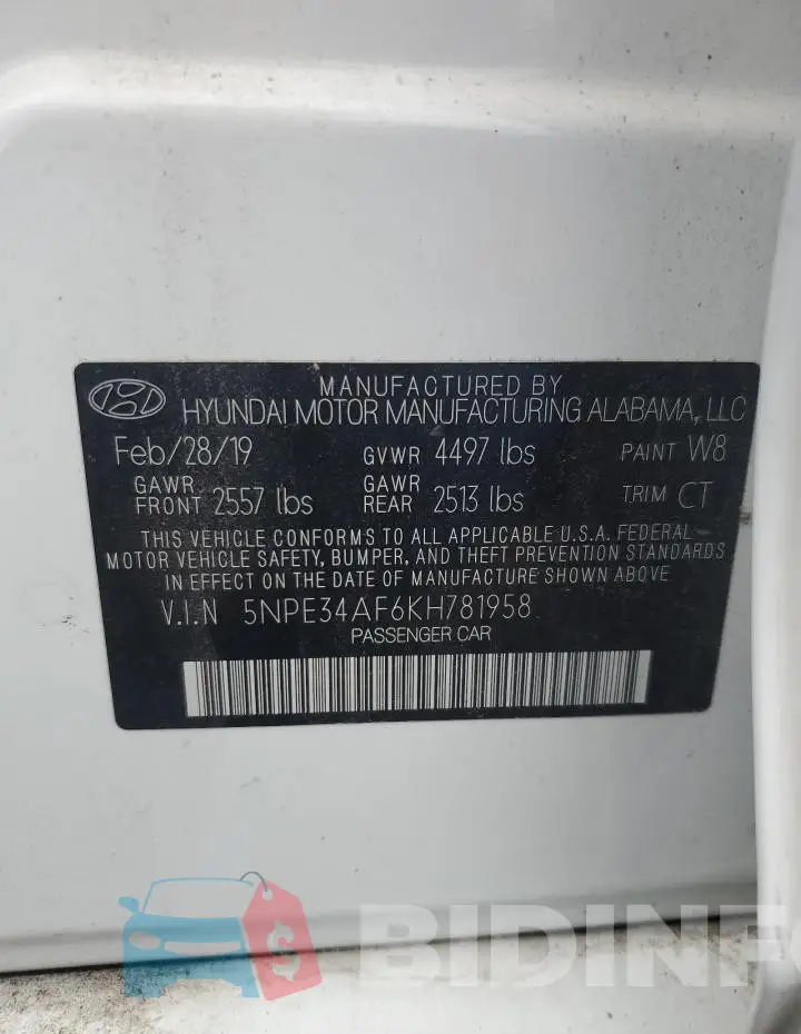 5NPE34AF6KH781958 Photo# 12