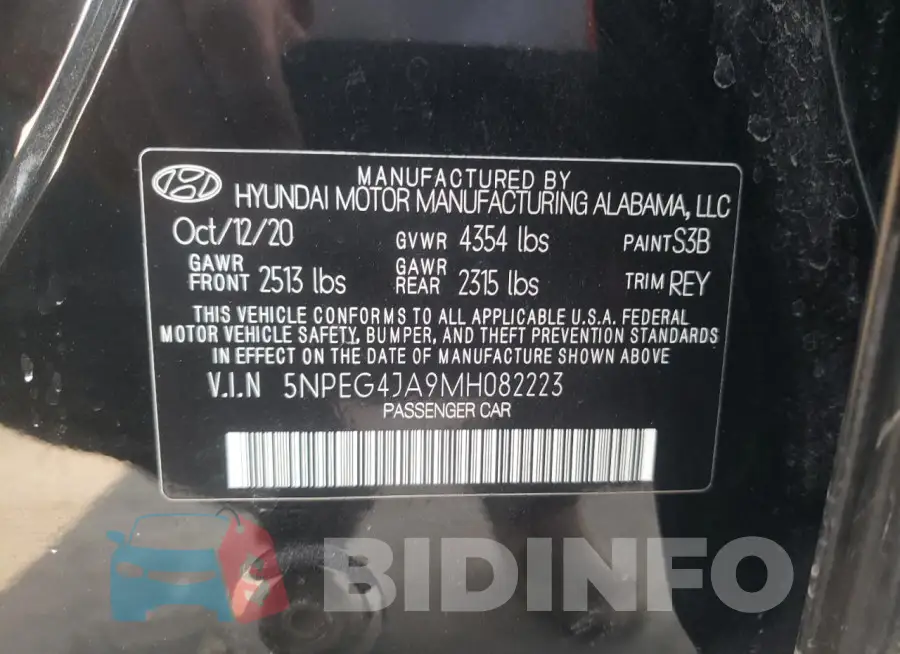 5NPEG4JA9MH082223 Photo# 12