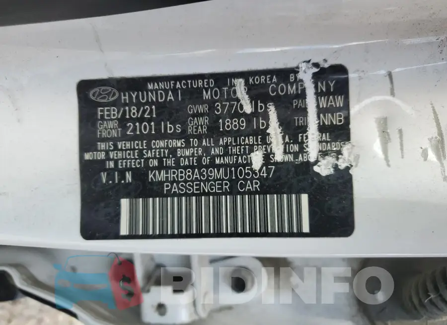KMHRB8A39MU105347 Photo# 13