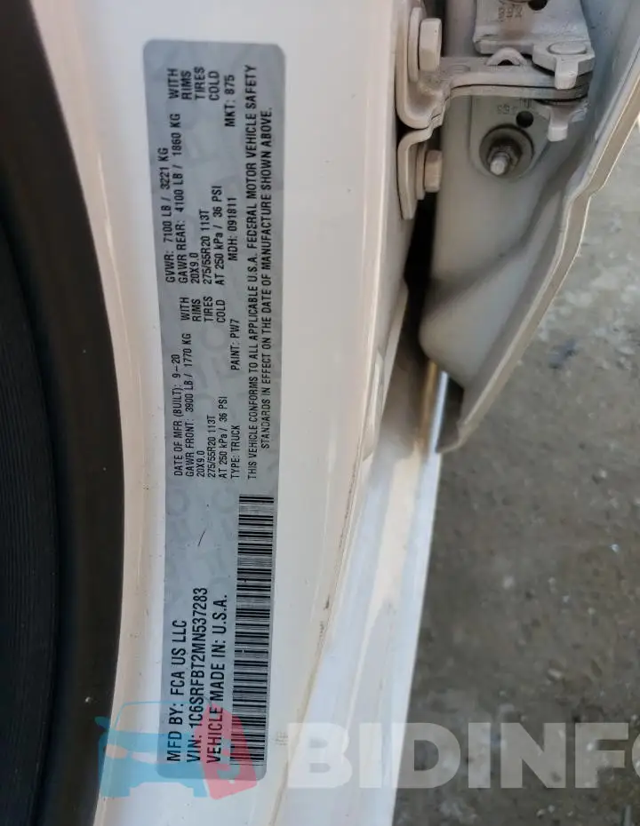 1C6SRFBT2MN537283 Photo# 12