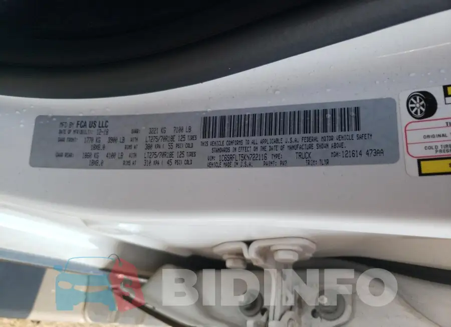 1C6SRFLT5KN722116 Photo# 13