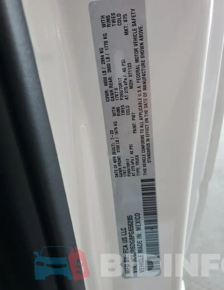 3C6JR6DG8PG656285 Photo# 12