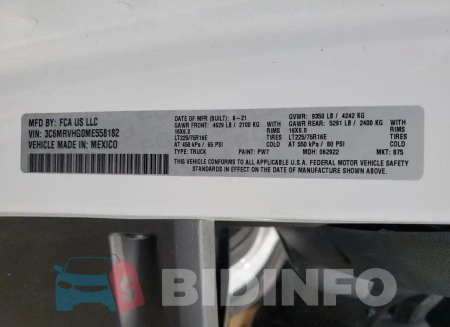 3C6MRVHG0ME558182 Photo# 14