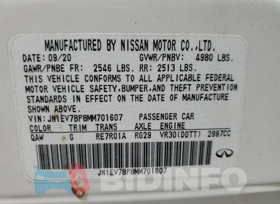 JN1EV7BP8MM701607 Photo# 12