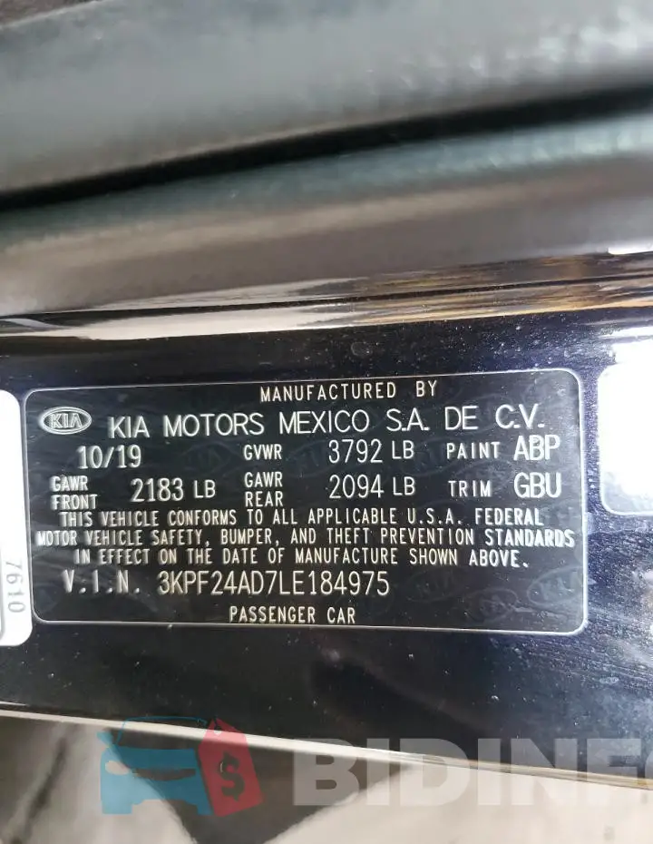 3KPF24AD7LE184975 Photo# 12