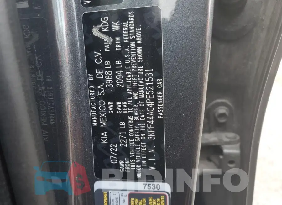 3KPF44AC4PE521531 Photo# 13