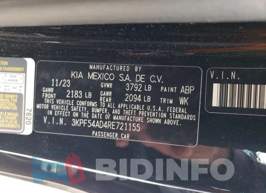 3KPF54AD4RE721155 Photo# 12