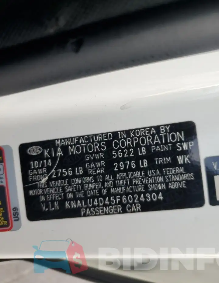 KNALU4D45F6024304 Photo# 12