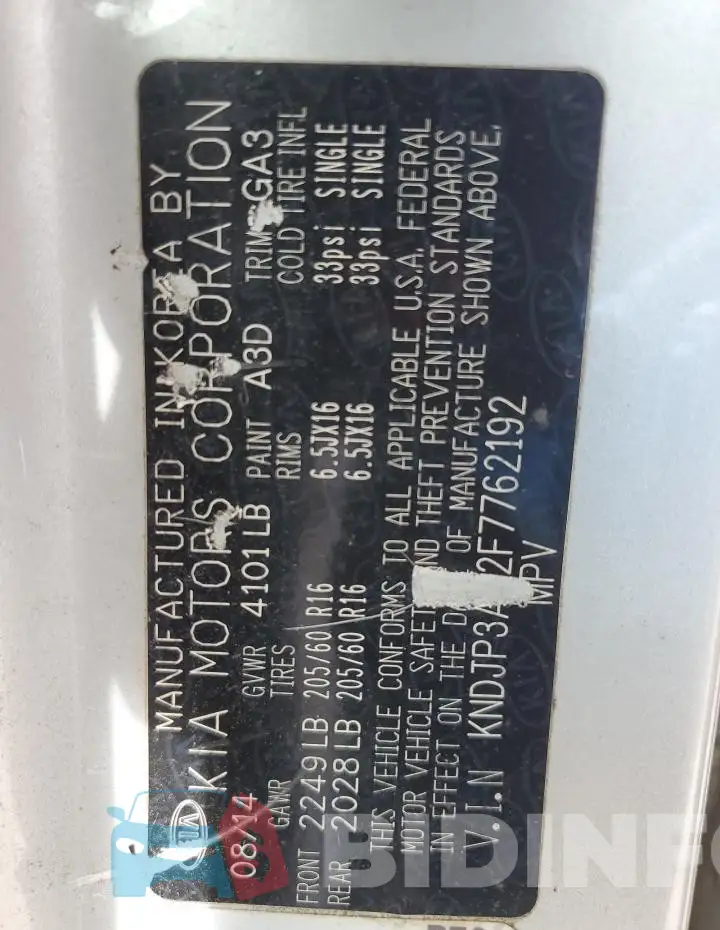 KNDJP3A52F7762192 Photo# 12