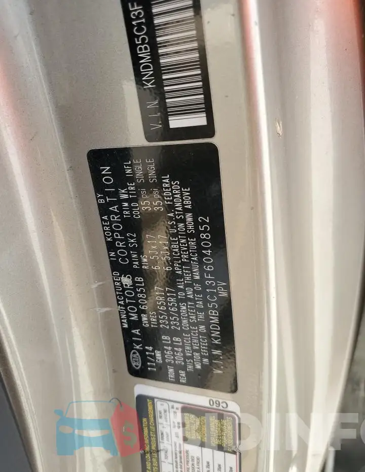 KNDMB5C13F6040852 Photo# 13