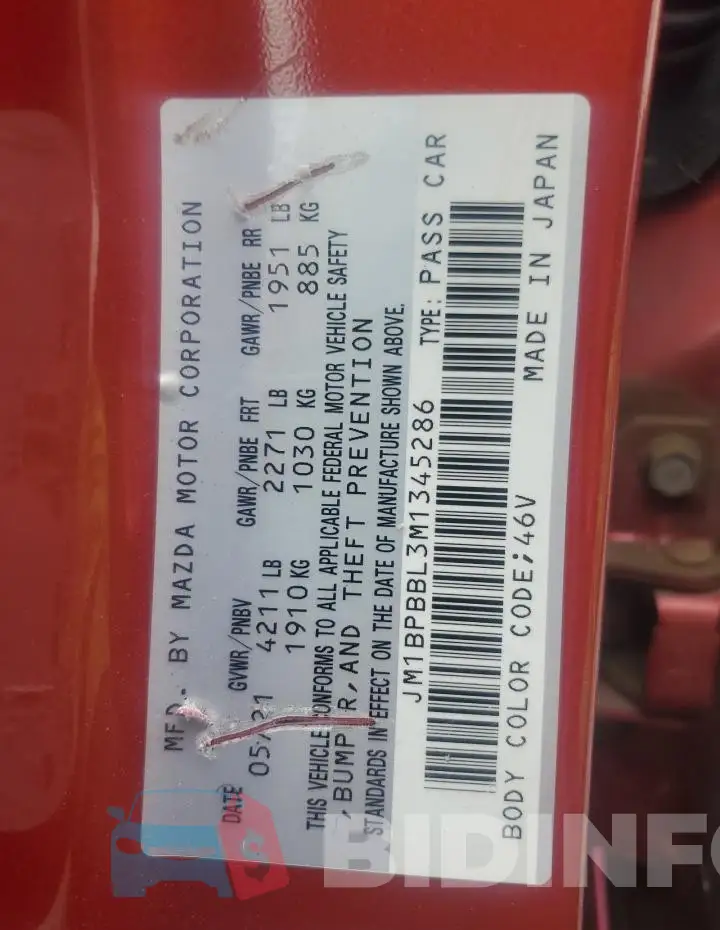 JM1BPBBL3M1345286 Photo# 12