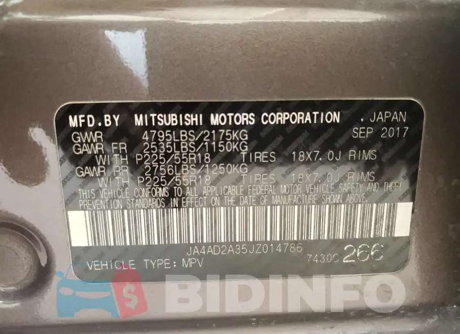 JA4AD2A35JZ014786 Photo# 14