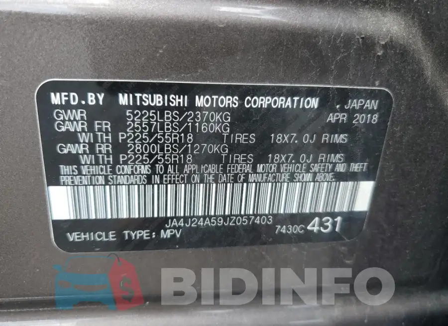 JA4J24A59JZ057403 Photo# 14