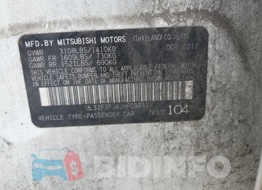 ML32F3FJ4JHF05931 Photo# 13