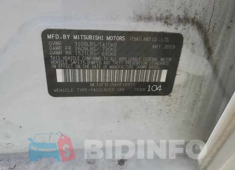 ML32F3FJ5KHF16972 Photo# 12