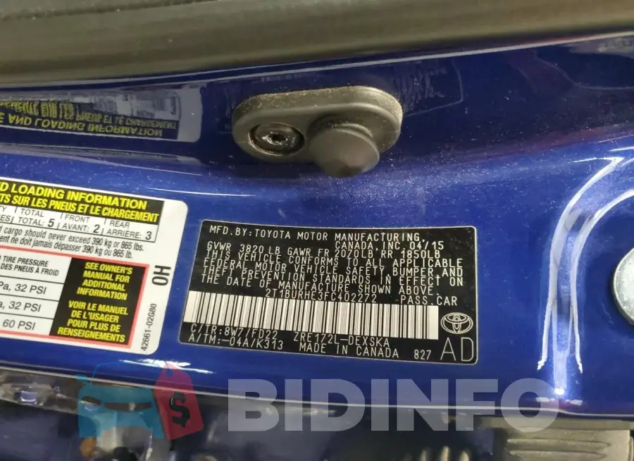 2T1BURHE3FC402272 Photo# 12
