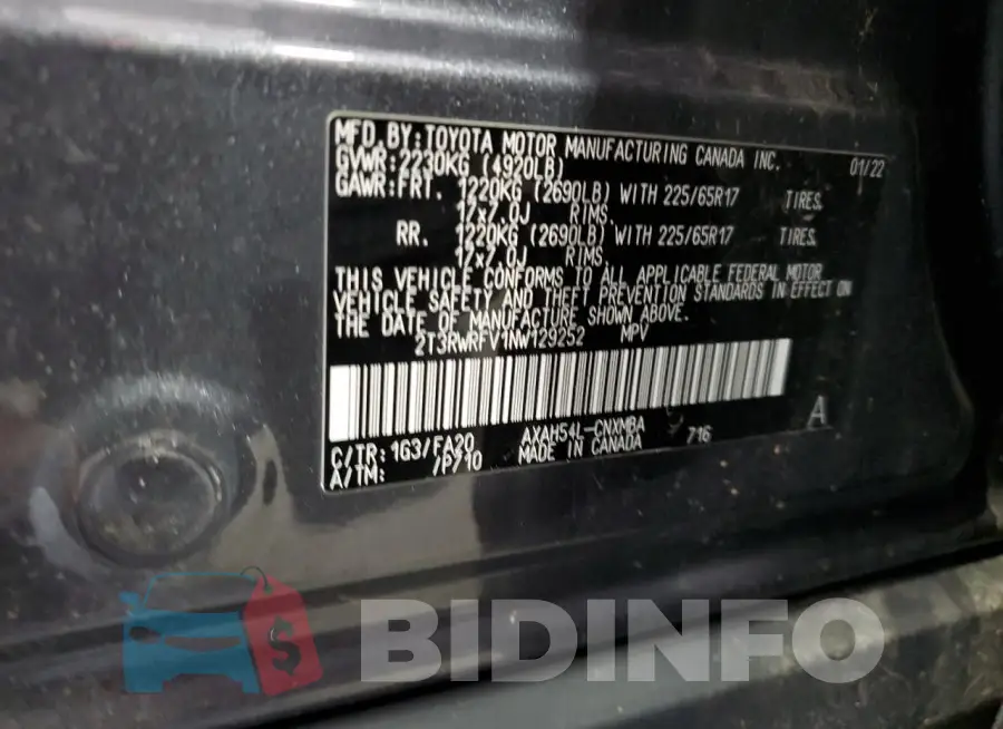 2T3RWRFV1NW129252 Photo# 14