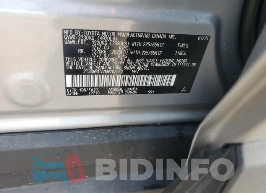 2T3RWRFV2RW207642 Photo# 13