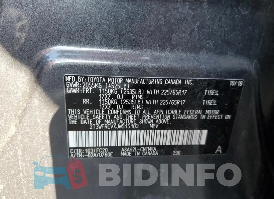 2T3WFREVXJW515103 Photo# 14