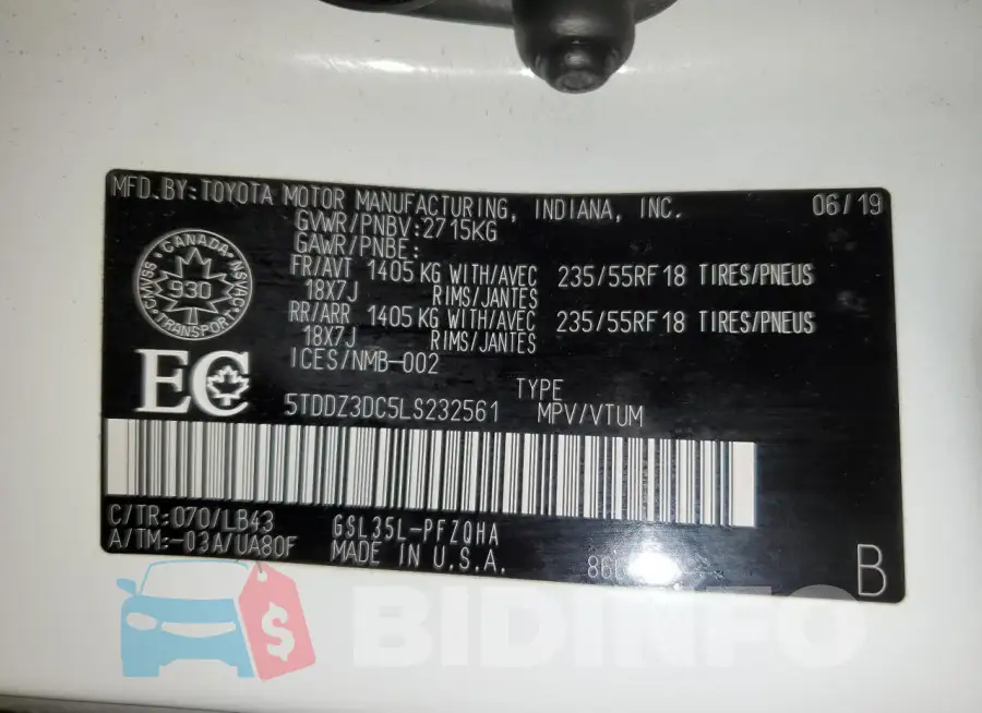 5TDDZ3DC5LS232561 Photo# 13