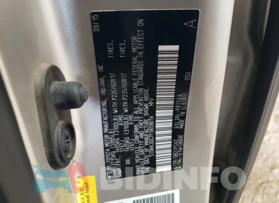 5TDKK3DC7FS659014 Photo# 14