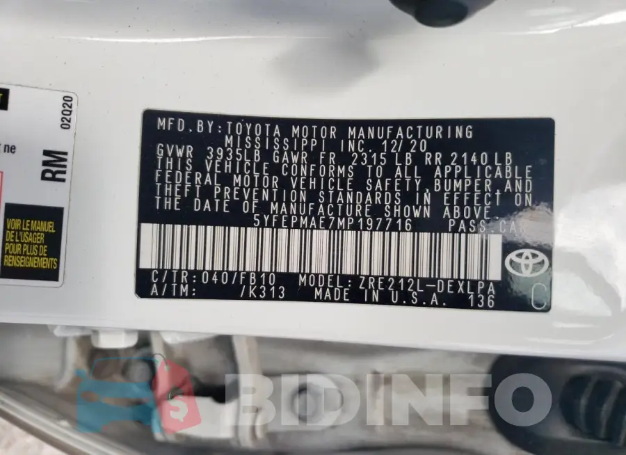 5YFEPMAE7MP197716 Photo# 12